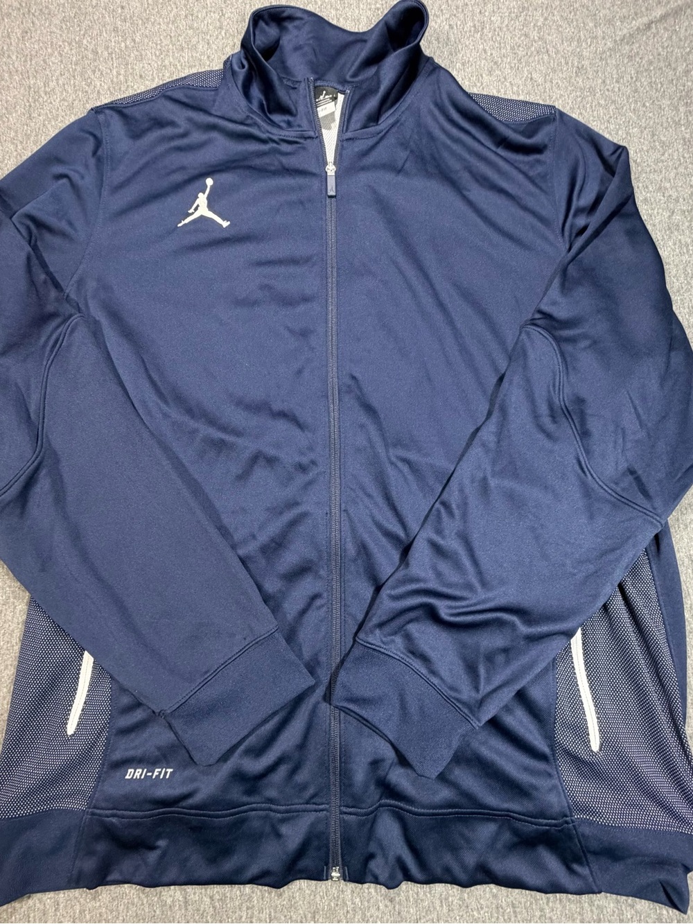 Jordan Flight Team Navy Full‑Zip Performance Dri Fit Track Jacket Men’s 3XL